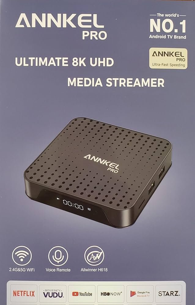 ANNKEL PRO Ultimate 8K UHD Android TV Media Streamer